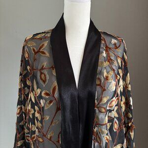 Vanity Fair Velvet Burnout Kimono Robe